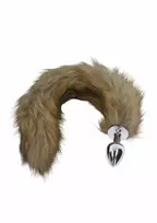 Taboom TABOOM Foxtail Plug Silver - Aluminum Model with Faux Fur Tail