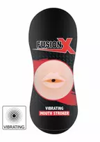 HIDDEN DESIRE Mouth Stroker Vibrating Intimate Machine TPE Compact by Shots