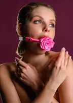 Taboom Taboom Malibu Rose Ball Gag Silicone Adjustable Strap Red