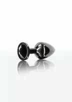 Taboom TABOOM Butt Plug With Diamond Jewel S Black Aluminium Small