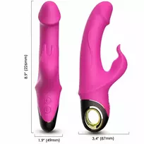 ARMONY VIBRATORS ARMONY - METEROR DILDO VIBRATOR RABBIT ROTATOR FUCHSIA