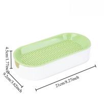 1pcs Pet Supplies Cat Snacks Catnip Planting Hydroponic Box Catgrass Basin Hydroponic Catgrass Box Set žalia