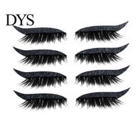 Eyeliner Stencil Stickers 8Pcs Eyelid Line Sticker Remove Easily Anti-fall Tattoo Breathable Make-up Eyeshadow for Shopping Anti-allergic juoda