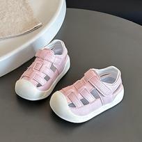 Casual Lightweight Velcro Closed-Toe Sandals - Summer Non-Slip Breathable Design for Men, Children, and Girls (2026 Trend) Sizes 16-20: Box of 48 pairs rožinė