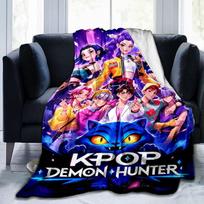 K-pop Demon Hunter Adventure Blanket Suitable for Sofas, Beds, Offices, And Camping - Perfect Gift for Halloween Christmas 75x90cm