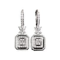 Zirconia Flower Ear Cuffs for Women - Earrings one size sidabras