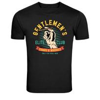 Gentlemen's Elite Club Cigars & Whiskey Graphic T-Shirt M