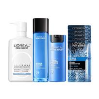 Loreal Paris Men's , Oil Control, Cleansing and Soothing, Hydro Amino Acid Moisturizing 4-Piece Skin Care Product Set-Four-Piece Set ruda