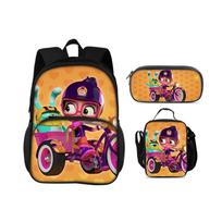 Abby Hatcher Round Front Bag Backpack Pen Bag Ice Bag 3Pcs Set New Cartoon Print Student Boys&Girl Best Birthday Gift for School