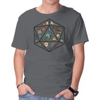Unisex Crew Neck T-Shirt Play The Roll Graphic Short Sleeve Casual Tee XS