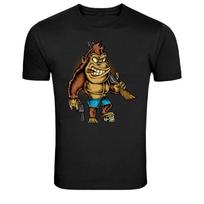 Gangster Gorilla With Guns Cartoon Graphic T-Shirt XXL