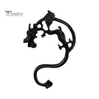Dragon Wing Ear Cuff Retro Style Cuff, Realistic Scale Design Clip, Punk Three-dimensional 3D Wings Claws Earring, Electroplated for Daily Life juoda