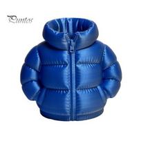 Unique Desk Organizer Down Jacket Pen Holder, 3D Printed Funny Puffer Pencil Cup, Stationery Holder Small Storage Box for Home Office Desktop brown