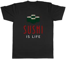 Sushi Is Life [Sushi Rolls] Mens Unisex T-Shirt Tee L