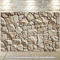 A 2D stone block mosaic wall backdrop, used in living rooms, bedrooms and offices. 47.2x31.5inch/120*80cm