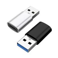 USB to Type-C 3.0 Adapter Female PD Fast Charging Data Cable Converter for Charging OTG Data Transfer [black 2.0] usb to type-c adapter