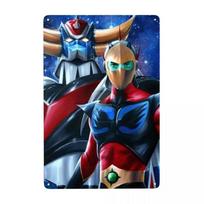 Vintažinis Goldorak Grendizer Metalinis Skardinis Ženklas Stačiakampis Individualus Anime UFO Robotas Goldrake Ženklai Plokštelė Pub Kavinė Kiemo Sienos Meno Dekoras 20x30cm（7.8x11.8inch）