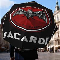 Bacardi Rum Bat Logo Umbrella Folding umbrella, automatic umbrella 8-Frame for Travel, camping Use Gift for Halloween Christmas