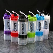 550ML Plastic Shaker Cup Three Layer Protein Shake Cup Fitness Water Bottle 501-600ml balta