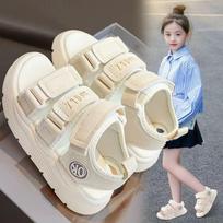 New stylish princess sandals, soft sole sports beach shoes for girls, summer new arrival 26 smėlis