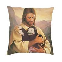 Jojos Bizarre Adventure Polnareff Jesus Luxury Throw Pillow Covers Living Room Decoration Anime Manga Cushions For Sofa Peach skin 18*18(CM)-1Pcs