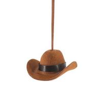 Cowboy Hat Pendant Car Mirror Cap Western Style Fabric Car Ornament for Men Soft Texture Rearview Decoration Vehicle Interior Accessory Driving Charm A ruda