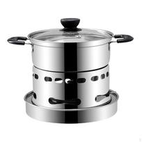Pot Chafing Dish Fondue Set Melting Burner for Indoor Travel Picnic Banquets Catering 18cm