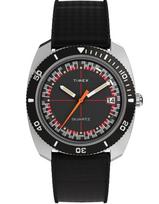 TIMEX QTIMEX Quartz 5 ATM Water Black Unisex Watch, Movement, Resistant, Plastic, Dial, TW2W22400, [Authentic] juoda