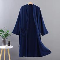 Naujo stiliaus lengvas bambuko pluošto chalatas pižama 70cm Wide*120cm Long (One Size) tamsiai mėlyna spalva