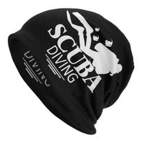 Diver Skullies Beanies Caps For Unisex Women Unisex Fashion Winter Warm Knitted Hat Adult Scuba Diving Bonnet Hats Beanies Hat white