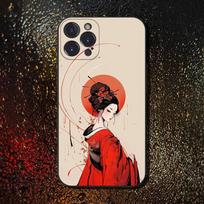 S-Samurai travelor Geisha Phone Case For iPhone 16,15,14,13,12,11 Plus,Pro Max,XS,X,XR,SE,Mini,8,7,Soft Silicone Black Cover iPhone16plus