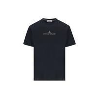 Stone Island Ss22 Solid Color Letter Fitted Crew Neck Short Sleeve T-Shirt Men tops Dark-Blue 79152NS81-V0020 L