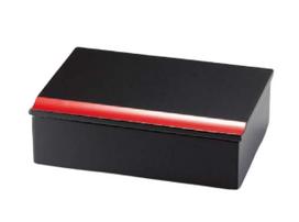 Picnic Lunch Box Made in Japan Wooden Black with Red Interior Lacquerware Osechi J-kitchens (Lunch Box) Takumi-ju (1 set) 21.5cm Hand-painted