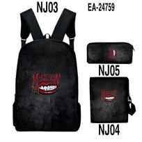 Popular Novelty Funny Maneskin 3D Print 3pcs/Set pupil School Bags Laptop Daypack Backpack Inclined shoulder bag Pencil Case slyva