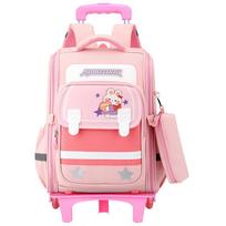 School Backpack With Wheels Trolley School Bags for Teenagers Boys Girls Rolling Backpack Students Children Schoolbag Travel Bag