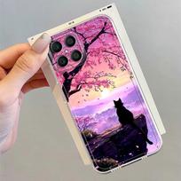 Soft Phone Cover Case for Honor X9b X9a X8b X8a X8 X7b 90 Lite Cartoon Night Sky Cat Honor X7b
