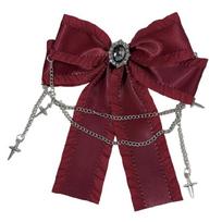 Fashion Lace Bowknot Hair Clip With Chain Decors Star Charm Barrette For Music Festival and Anime Party Daily Outfit bordinė