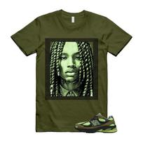 2010 Sea Moss Afterglow Olive Green Black T Shirt Match VON 4XL