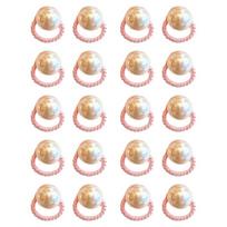 20pcs Girls Hair Band Stretchy Rubber Ties with Fun Ball Decorations Soft Hair Holder for Childrens Braids Ponytails