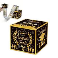 Graduation Money Pull Box, Congrats Grad Surprise Gift Box, DIY Cash Holder For High School, College Graduation Party Cash Box