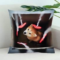 Shiba Inu Pillow Cover Cushion Cover 40X40Cm Pillowcase Cushion Case Sofa Bed Home Decor Living Room Car Office Peach skin 18*18(CM)-1Pcs