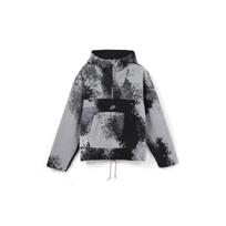 Nike Sport Essentials Spausdintas Dažytas Sherpa Gobtuvu Striukė Vyriška Viršutinė Apranga Mėnulio-Fosilo-Pilka DD5010-010 XXL gray