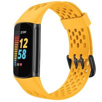 Apyrankė Fitbit Charge 5, silikoninė, sportinė, kvėpuojanti, keičiama geltona