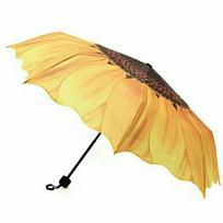 8 Bones Folding Creative Yellow Sunflower Flower Sunny and Rainy Umbrellas UV Protection Beach Funny Umbrella Parasol Gifts