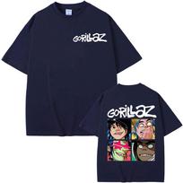 Roko Grupė Gorillaz Vintažiniai Animaciniai Grafiniai Marškinėliai Vyrams Moterims Harajuku Klasikiniai Hip Hop Marškinėliai Grynos Medvilnės Marškinėliai Streetwear 2XL