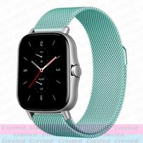 Milanese loop band For Amazfit GTS/2/2e/3/4/GTS2 Mini/GTR/47mm/GTR2/3/4/5/Pro stratos Bracelet Amazfit bip 6 5 20mm/22mm strap 20mm watch band dangaus mėlyna spalva