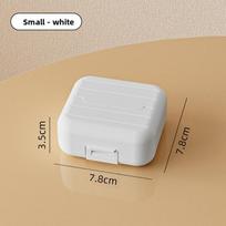 Portable mini medicine box, double sealed medicine pill storage box, seven days a week snap-on compartment medicine box gryna