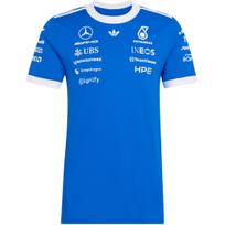 Adidas Originals X Mercedes-Amg Petronas Formula 1 Team Blue Wonder Round Neck Knitted Short Sleeve Quick-Dry T-Shirt Men Tops KW1660 5XL