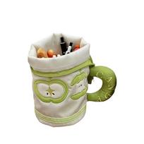 Desktop Storage Handheld Pen Container Korean Style Cloth Pencil Pouch  School žalia