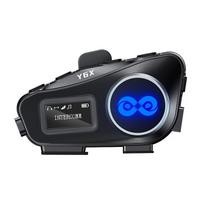 Y6X Motorcycle Helmet Intercom Headset - 4-Person Group Talk, IPX6 Waterproof Dustproof with Noise Reduction